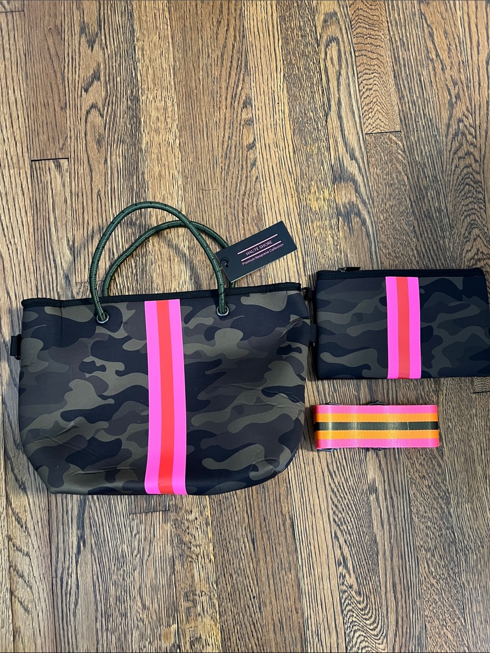 Haute Shore tote with mini bag and strap